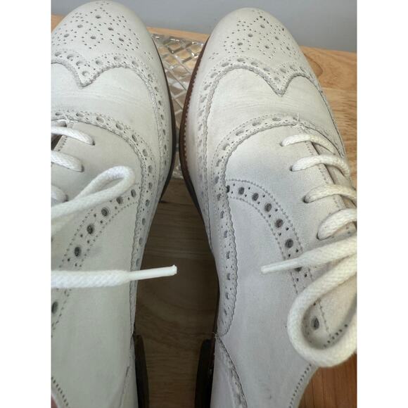 Stuart\'s Choice Made in England White Leather Brogue Dress Shoes Size 8.5. JL main image 5